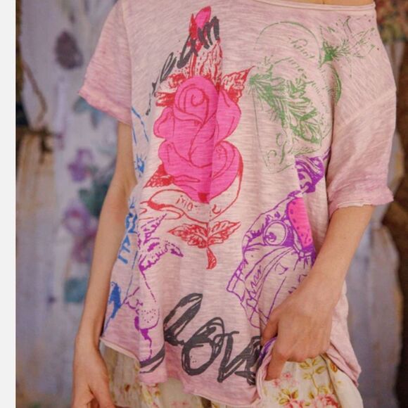 NWT Hard To Find Magnolia Pearl Purple Boba Graphic Tee - Picture 2 of 3